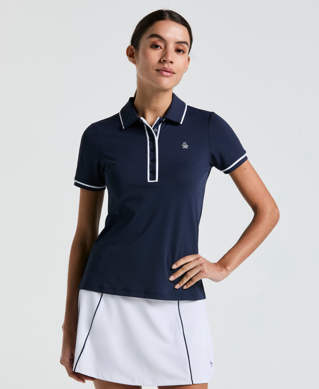 Performance Veronica Short Sleeve Golf Polo Shirt (Black Iris) 