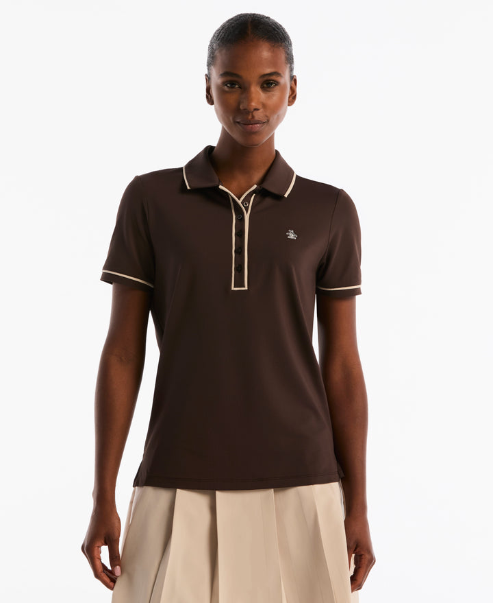 Performance Veronica Short Sleeve Golf Polo Shirt (Chocolate Torte) 