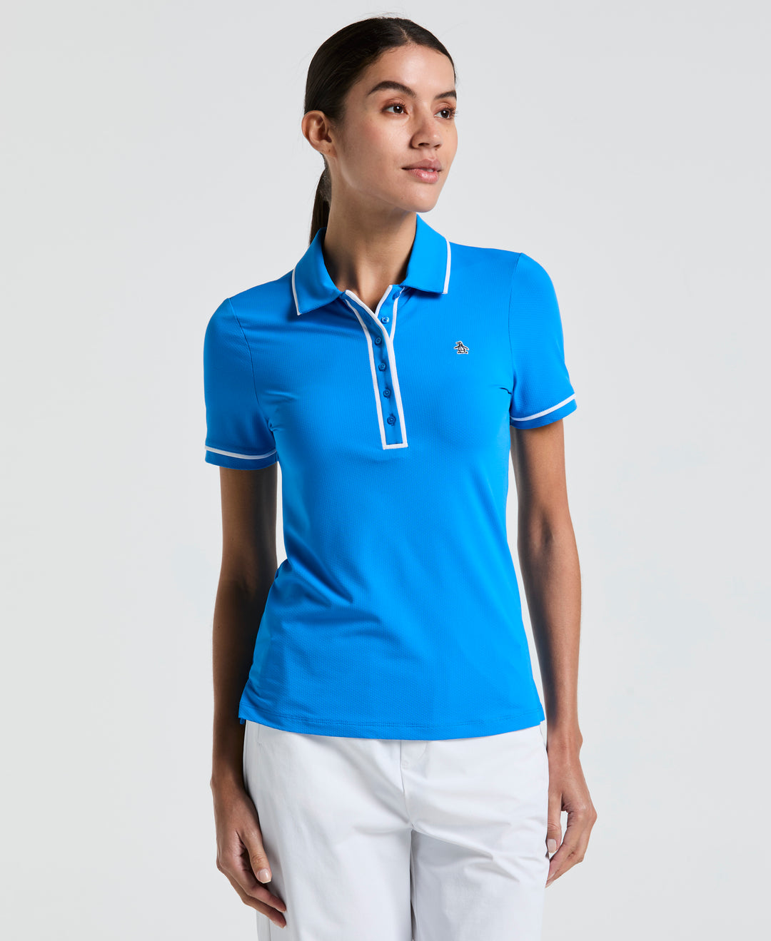 Performance Veronica Short Sleeve Golf Polo Shirt (French Blue) 