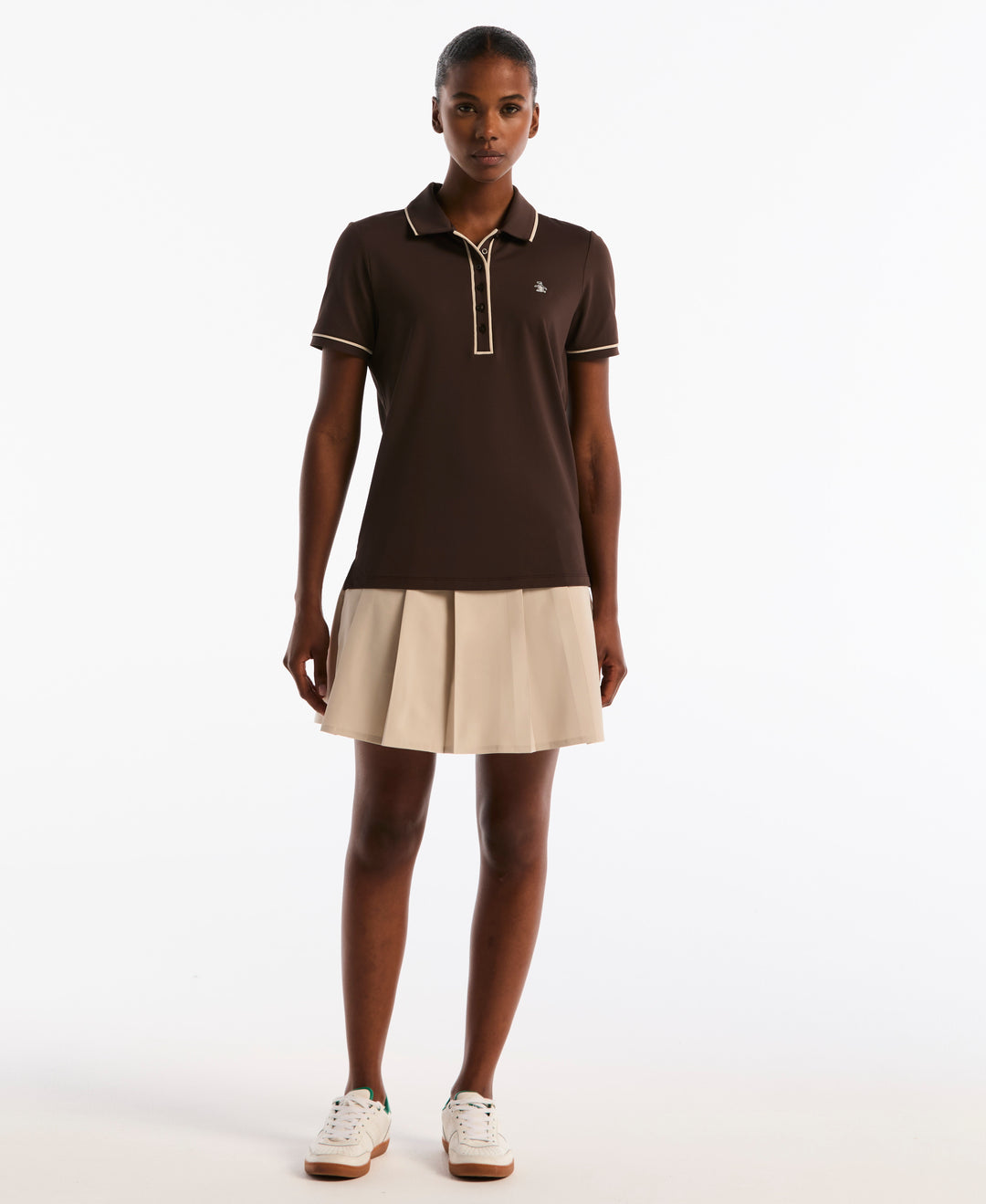 Performance Veronica Short Sleeve Golf Polo Shirt (Chocolate Torte) 