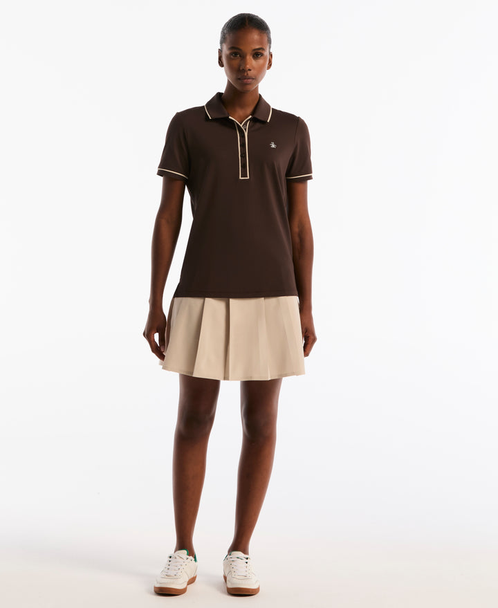 Performance Veronica Short Sleeve Golf Polo Shirt (Chocolate Torte) 