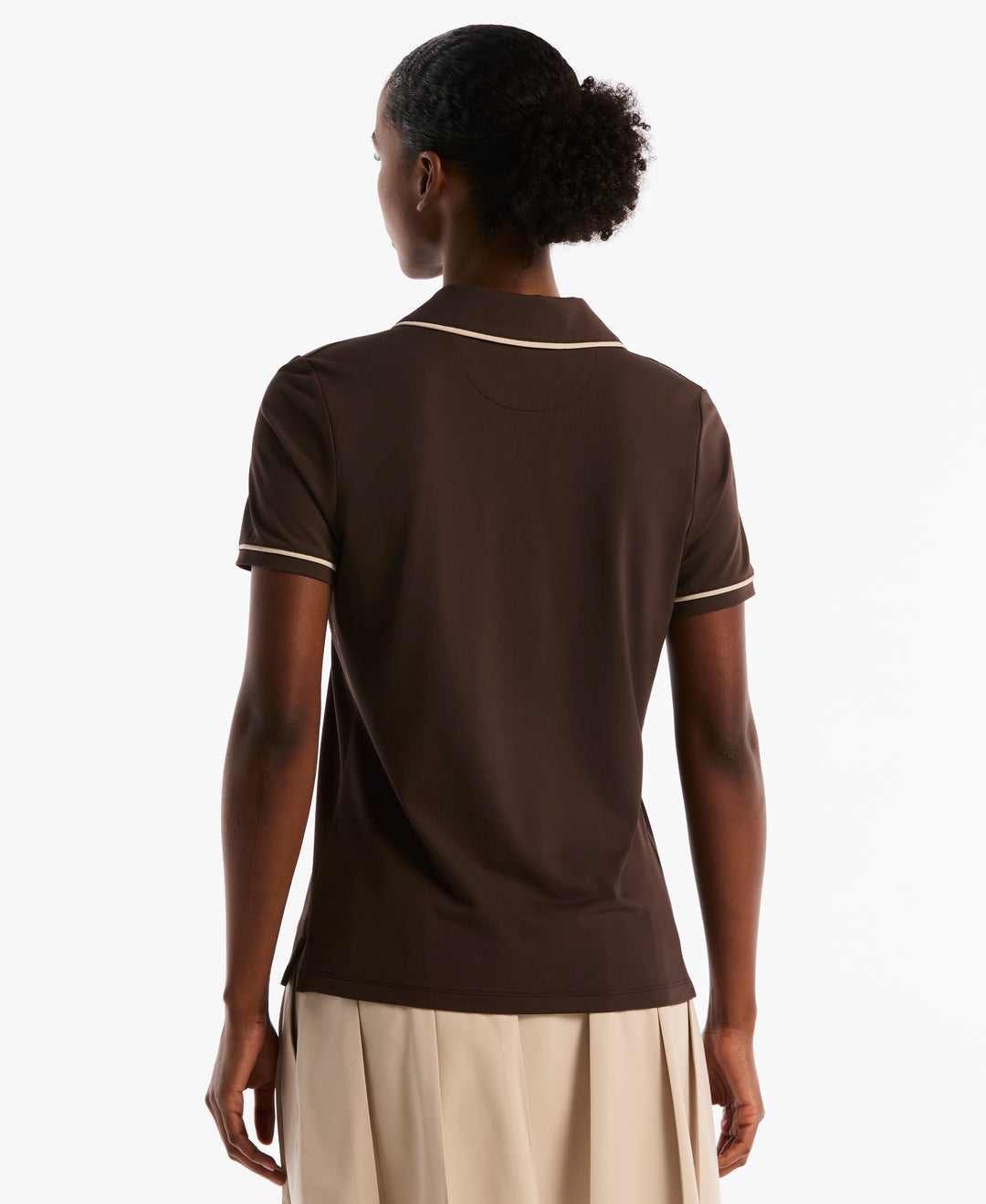 Performance Veronica Short Sleeve Golf Polo Shirt (Chocolate Torte) 