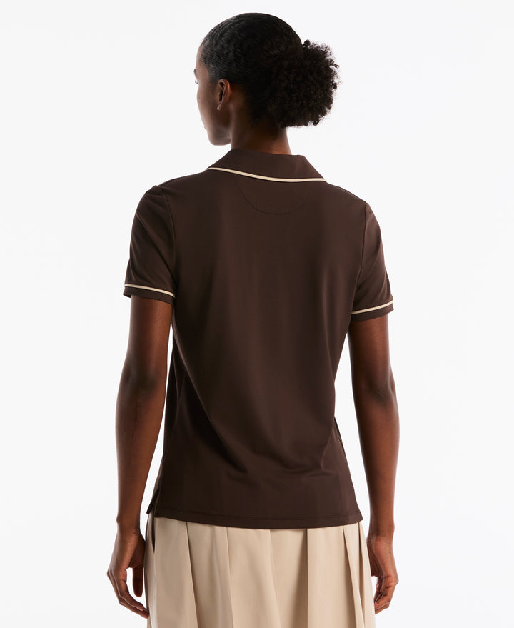 Performance Veronica Short Sleeve Golf Polo Shirt (Chocolate Torte) 