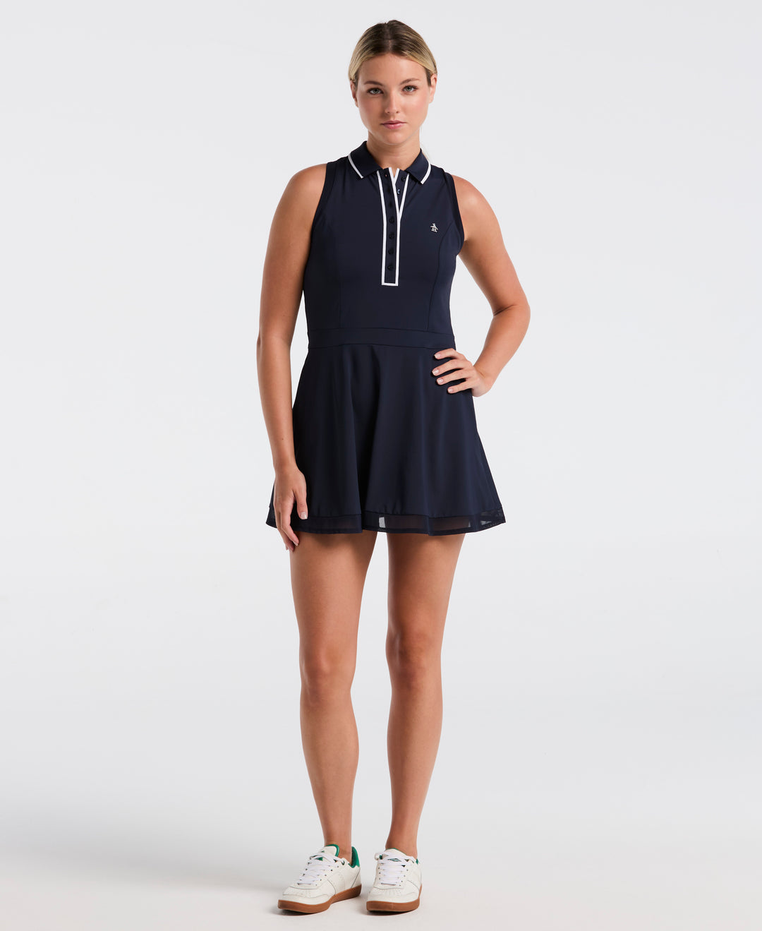Original Penguin Women's Sleeveless Veronica Dress, Bright White / Small