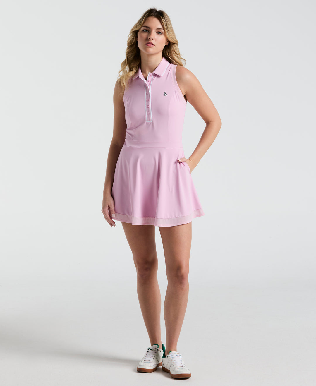 Veronica Sleeveless Golf Dress with Shorts (Charm Pink) 
