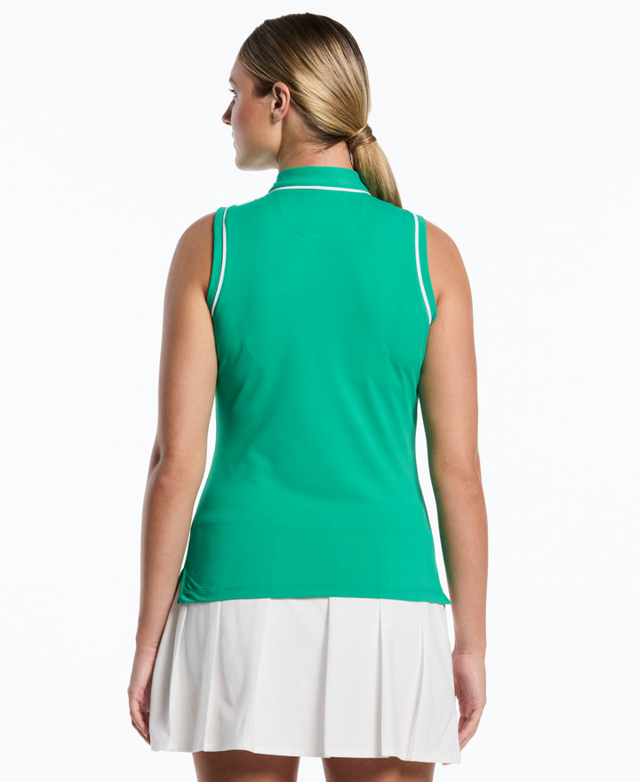 Veronica Sleeveless Golf Polo Shirt (Emerald) 
