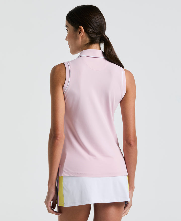 Veronica Sleeveless Golf Polo Shirt (Charm Pink) 