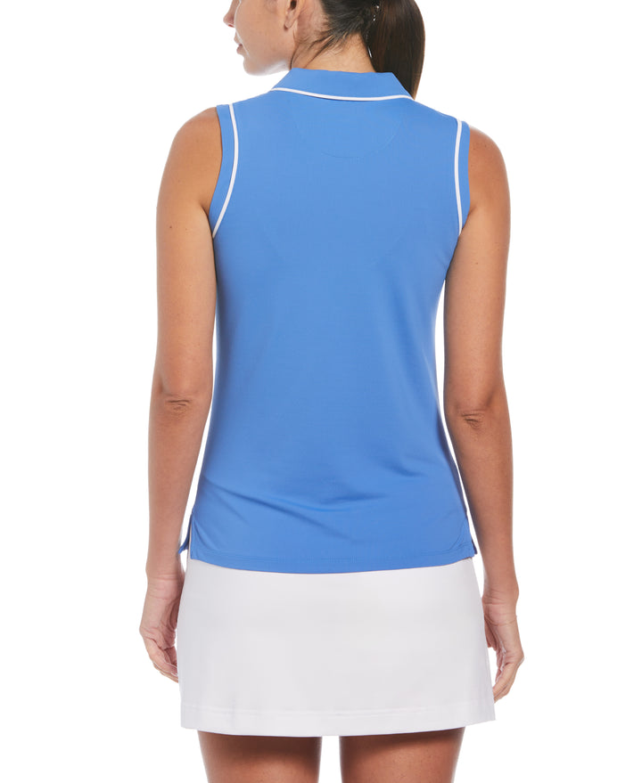 Veronica Sleeveless Golf Polo Shirt (Nebulas Blue) 
