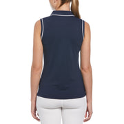 Veronica Sleeveless Golf Polo Shirt (Black Iris) 