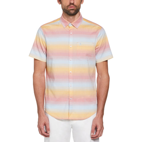 Woven Engineered Stripe Shirt (Mineral Red) 