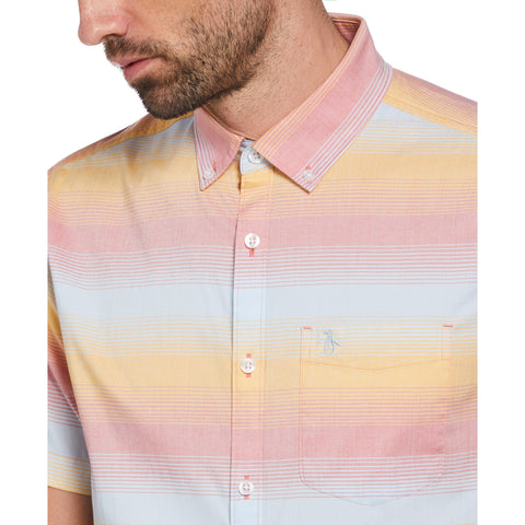 Woven Engineered Stripe Shirt (Mineral Red) 