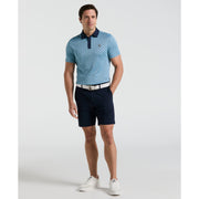 Yarn Dyed Bohemian Jacquard Golf Polo Shirt (Black Iris) 