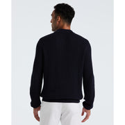 Cotton Zigzag Stitch Sweater Polo (Dark Sapphire) 