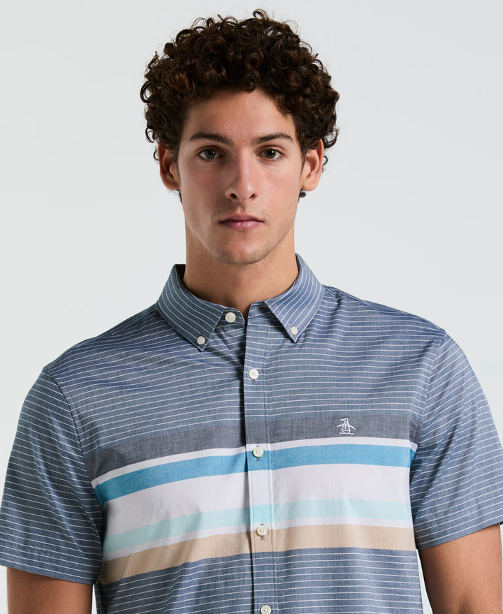 Lawn Chest Stripe Shirt (Blue Wing Teal) 