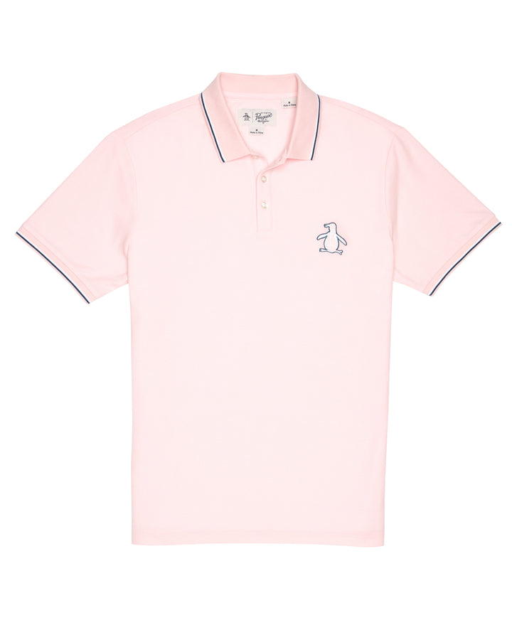 Big & Tall Mega Pete Pique Polo (Parfait Pink) 