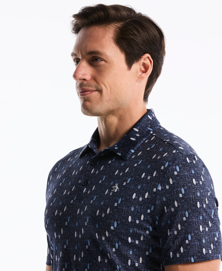 Printed Bartender Golf Polo
