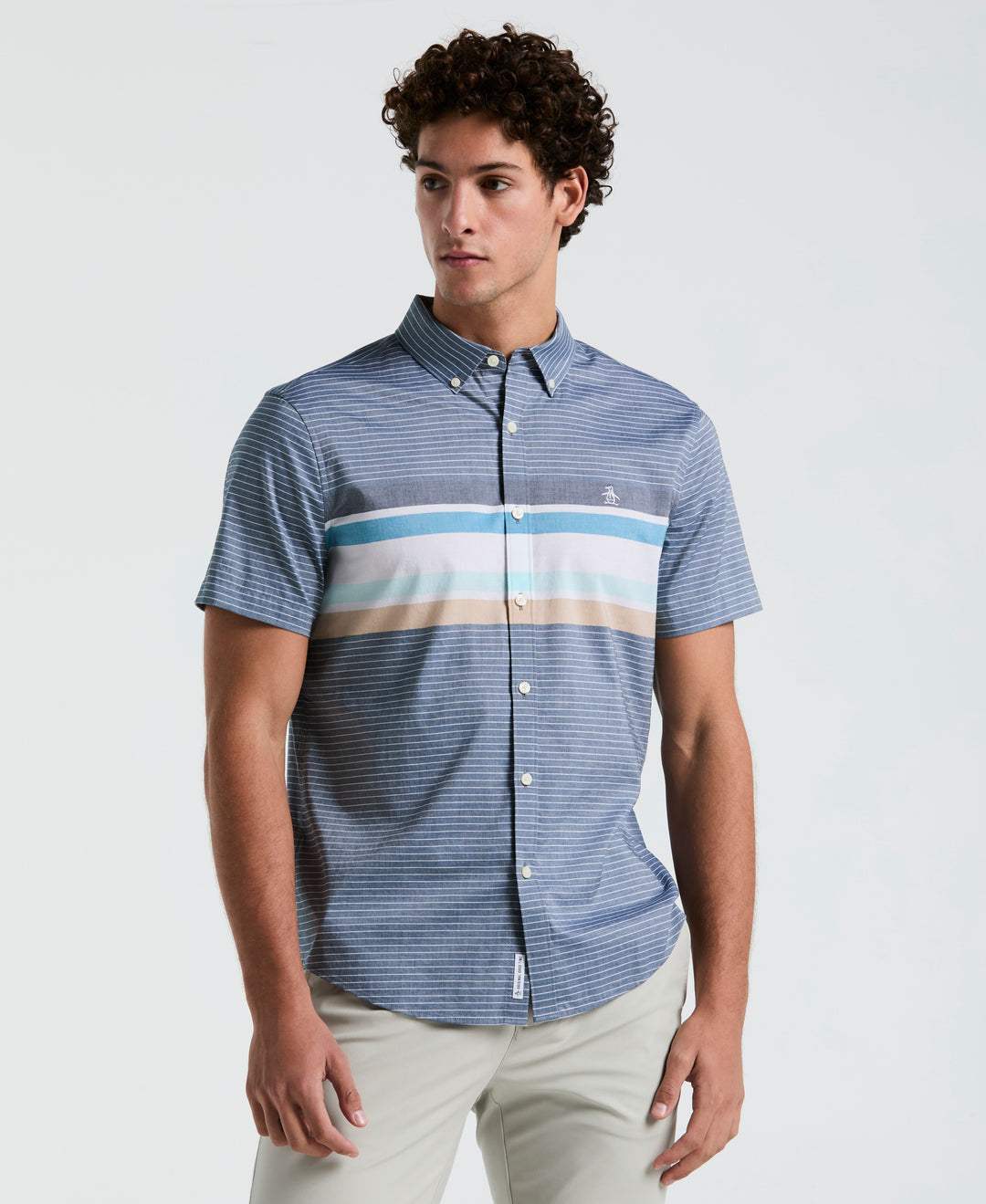 Lawn Chest Stripe Shirt (Blue Wing Teal) 