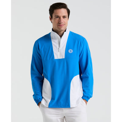 1/4 Zip Lightweight Color Block Layering Golf Shirt (French Blue) 