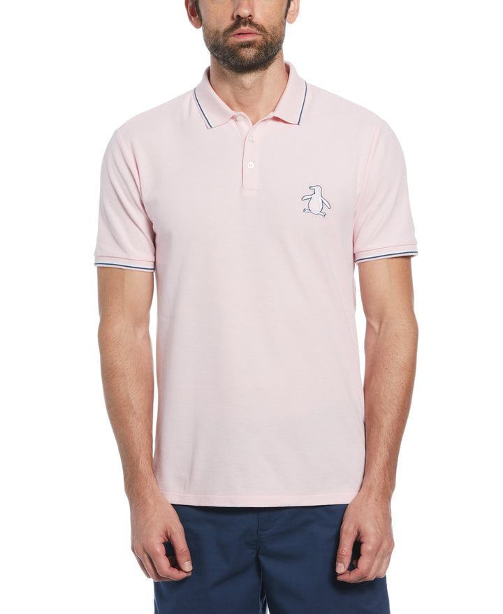 Big & Tall Mega Pete Pique Polo (Parfait Pink) 