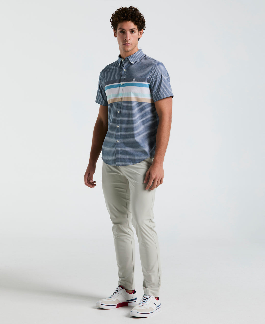 Lawn Chest Stripe Shirt (Blue Wing Teal) 