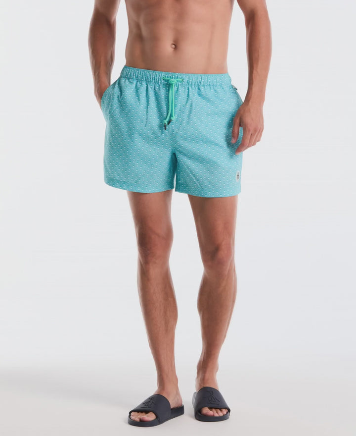 5" All-Over Squiggle Geo Swim Short