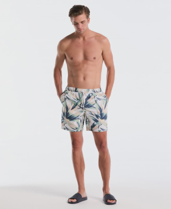 7" Succulent Print Swim Short