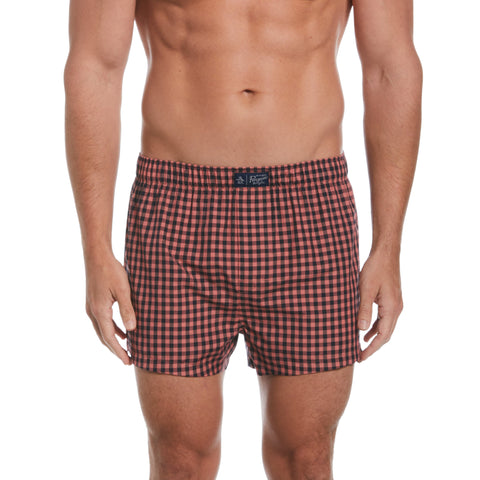 3-PACK WOVEN BOXER-Underwear-Faded Ros Gingham/Nvy-S-Original Penguin
