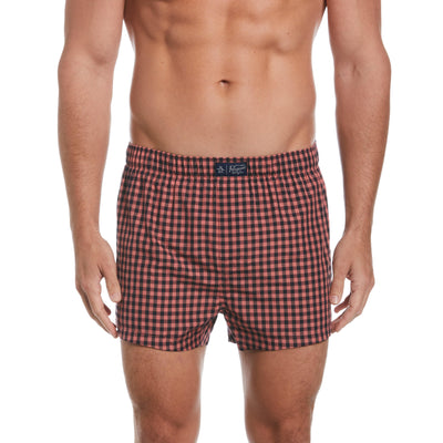 3-PACK WOVEN BOXER-Underwear-Faded Rose Gingham/Nvy-XL-Original Penguin
