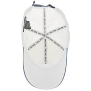 Cotton Twill Cap, Contrast Underbrim, 3D Embroidery (White) 