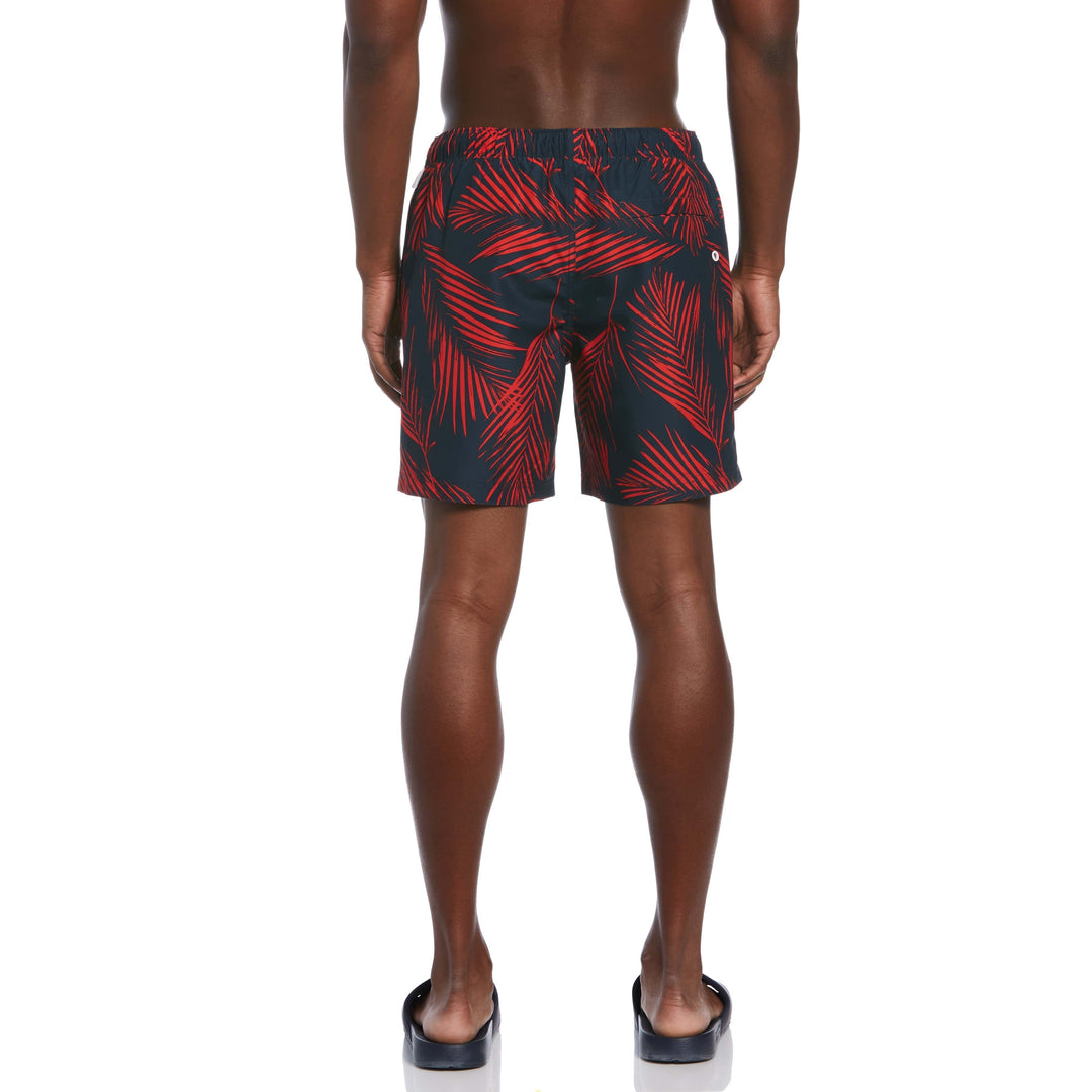 Leaf Print Swim Short (High Risk Red) 