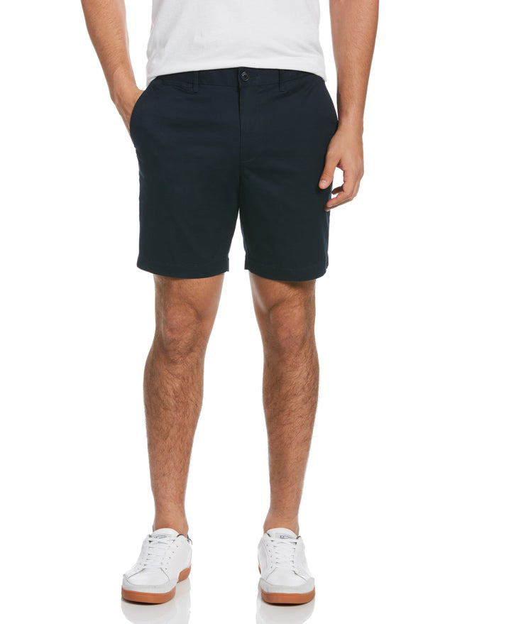 Big and Tall 8"  Basic Short With Stretch (Dark Sapphire) 