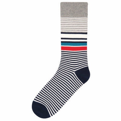 Balmy Stripe Sock-Socks-Grey-NS-Original Penguin