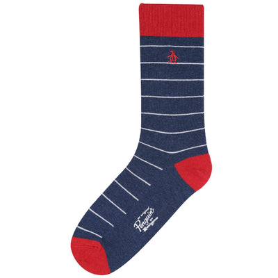 Barbosa Stripe Sock-Socks-Red-NS-Original Penguin