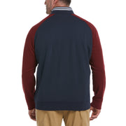 Big & Tall 1/4 Zip Color Block Jacket (Dark Sapphire) 