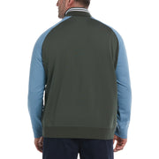 Big & Tall 1/4 Zip Color Block Jacket (Deep Forest) 
