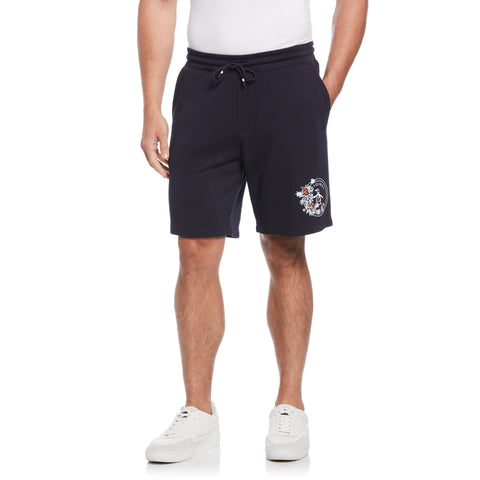 Big & Tall Brushed Black Fleece Short (Dark Sapphire)