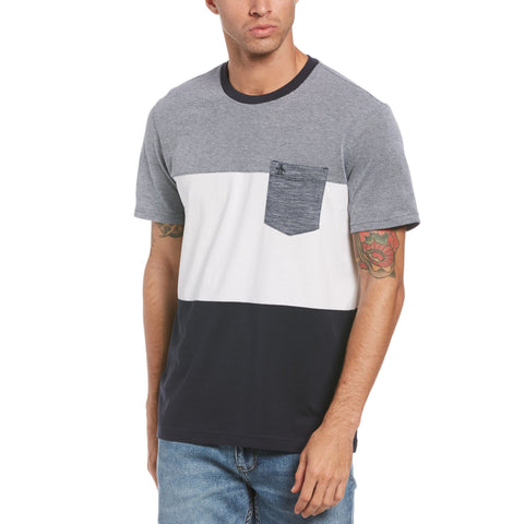 Fashion ColorBlock Tee-Tees-Dark Sapphire-XLT-Original Penguin