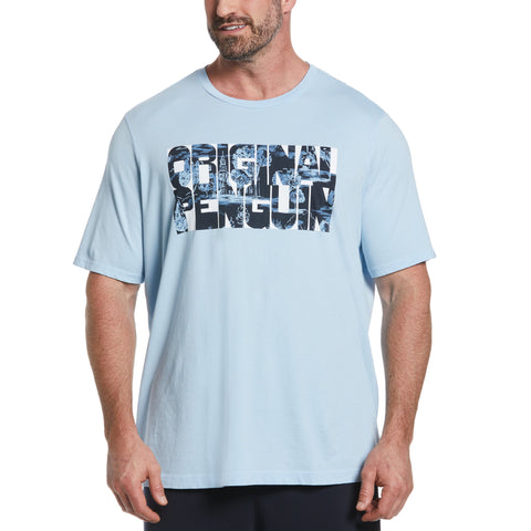 Cotton Jersey Graphic Tee (Cerulean) 