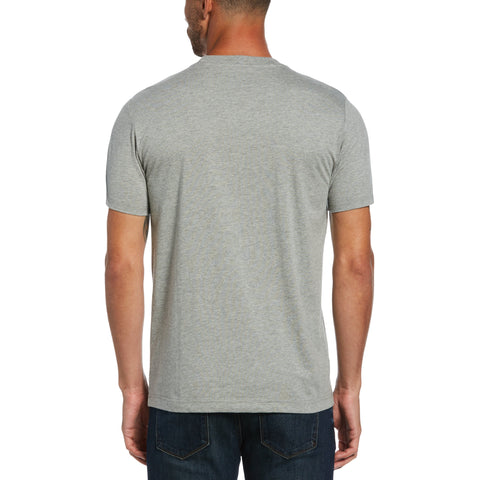 Big & Tall Floral Fill Pete Tee (Rain Heather) 