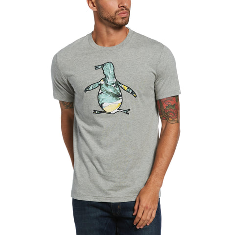 Big & Tall Floral Fill Pete Tee (Rain Heather) 