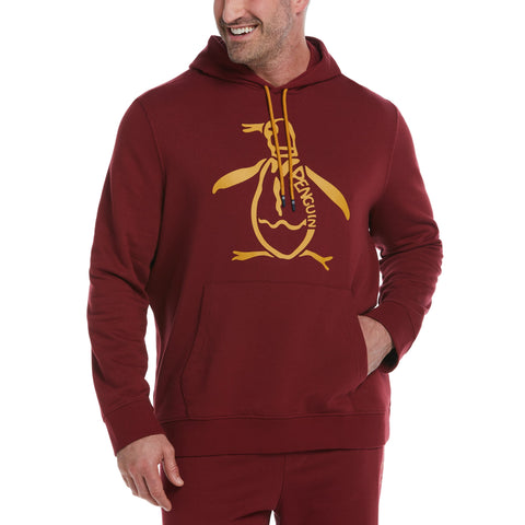 Big & Tall Organic Cotton Logo Fleece Hoodie (Cabernet) 