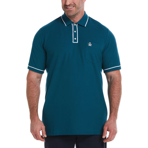 Big and Tall Organic Earl Polo (Blue Coral) 