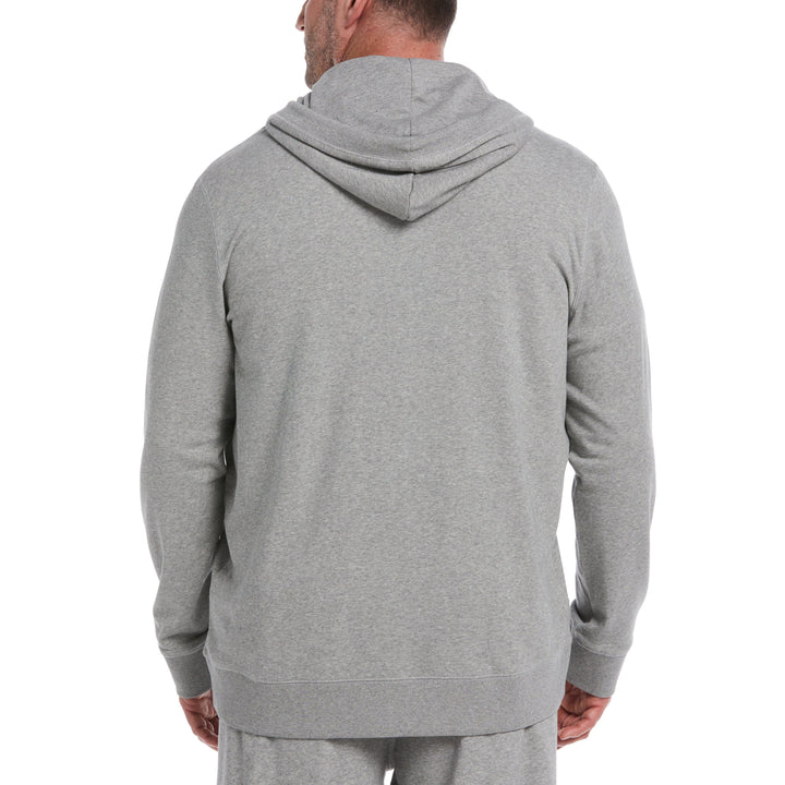 Big and Tall Sticker Pete Full Zip Fleece Hoodie (Rain Heather) 