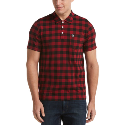 Buffalo Check Polo-Polos-Biking Red-XXL-Original Penguin