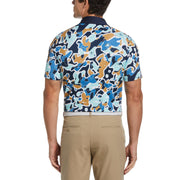 Bunker Print Golf Polo Shirt (Black Iris) 