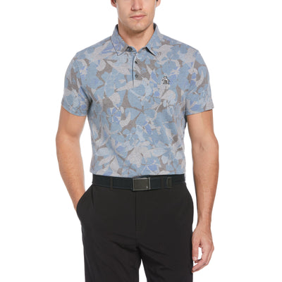 Camo Floral Print Polo-Golf Polos-Caviar-M-Original Penguin