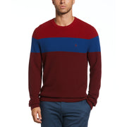Chest Stripe Waffle Shirt (Cabernet) 