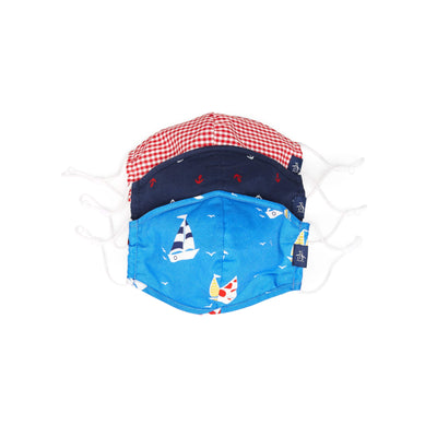 Children's Reusable Poplin 3 Pack Rounded Face Mask (Assortment 153) 