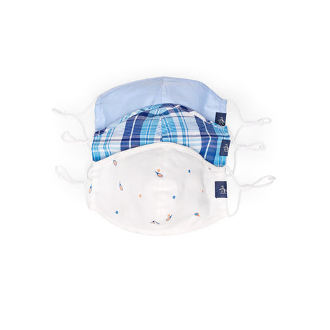 Children's Reusable Poplin 3 Pack Rounded Face Mask (Assortment 164) 