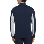 Color Block 1/4 Zip Sweater (Black Iris) 